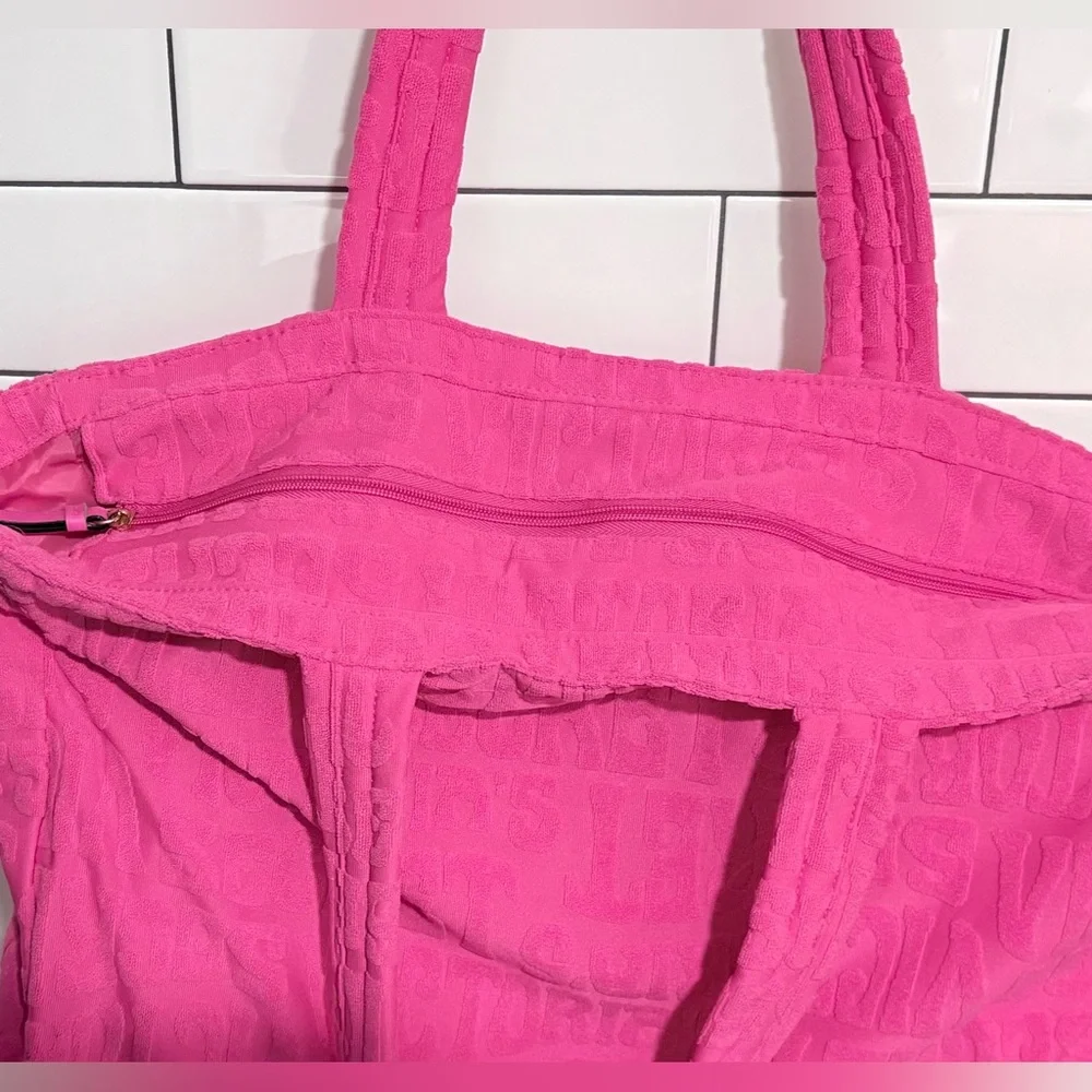 Stylish Victoria’s Secret Pink Terry Tote Bag - Picture 5 of 6